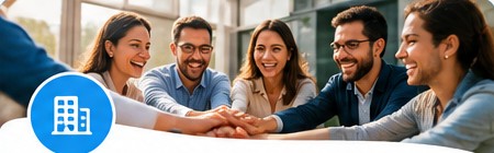 Equipo de trabajo participando en una experiencia